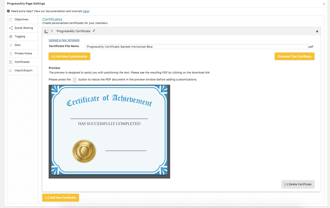 Help my certificate preview isn t showing properly accessally