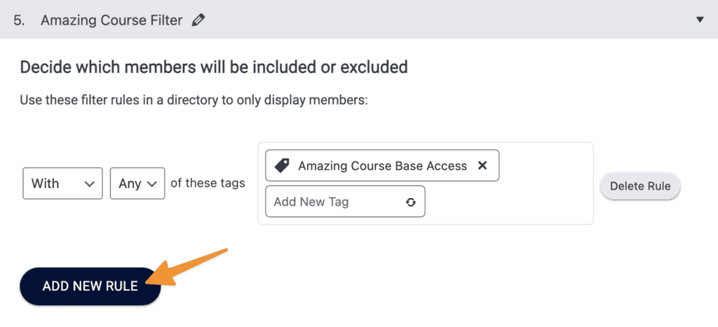 Add rule directory for tag based access