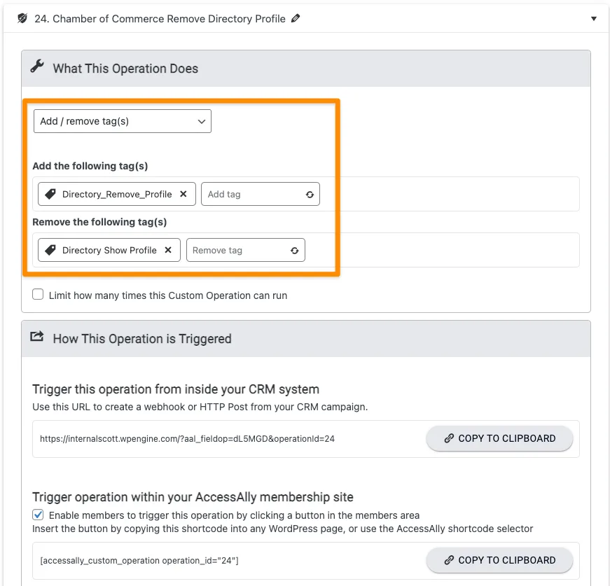 Custom Operation to Remove Member from Directory
