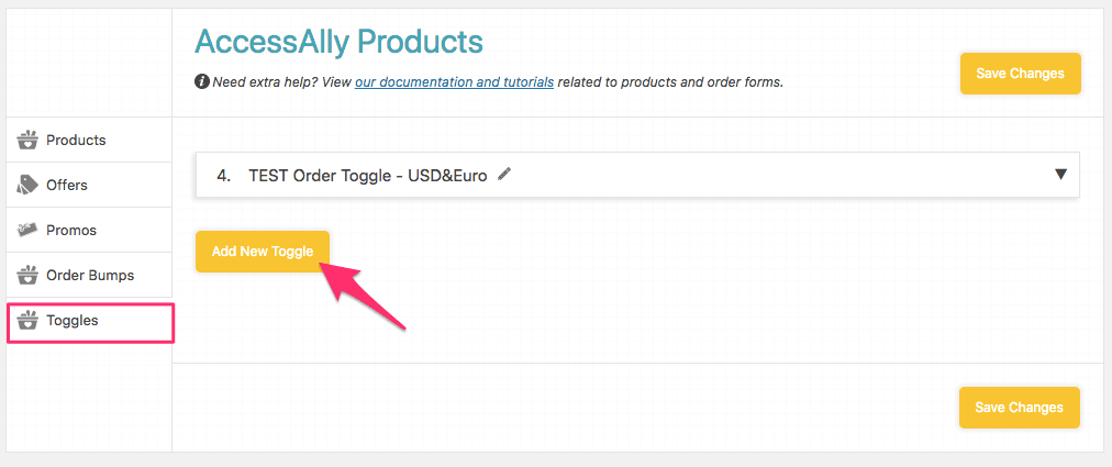 How To Set Up An Order Toggle - AccessAlly™ Knowledge Base