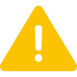 Icon showing an exclamation mark meaning warning