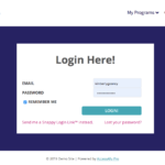 The login page template