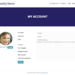 A page that allows users to update their account information