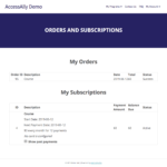 If you're using AccessAlly's order forms, you can use this page to list out their purchase and billing history.