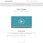 A course page with a top menu
