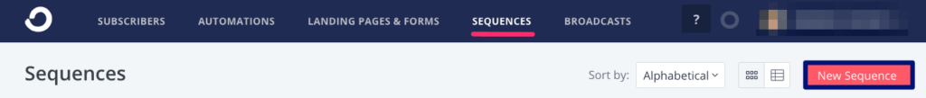 Create New Sequence in ConvertKit