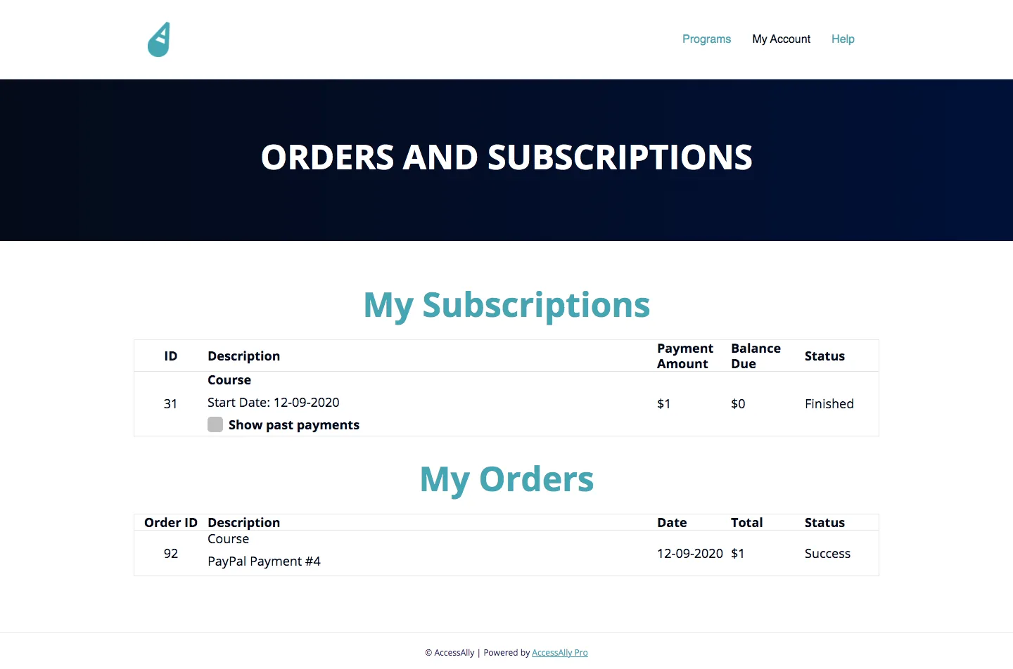 PayPal option