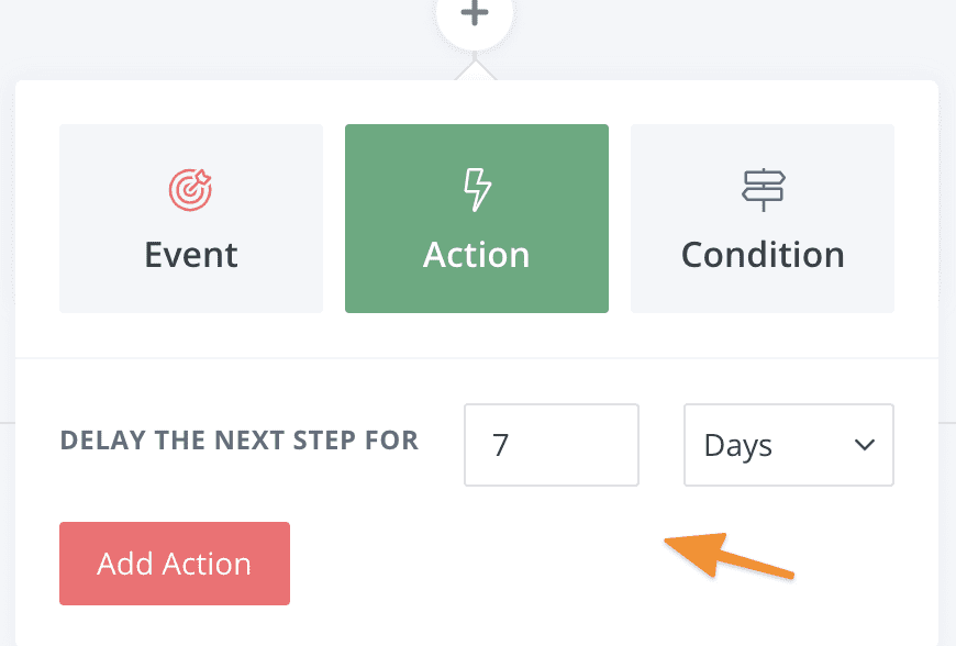 Screenshot of ConvertKit 7 day delay