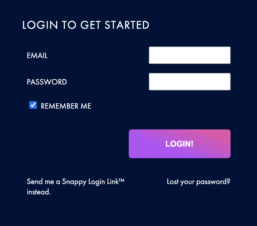 Screenshot of an AccessAlly login