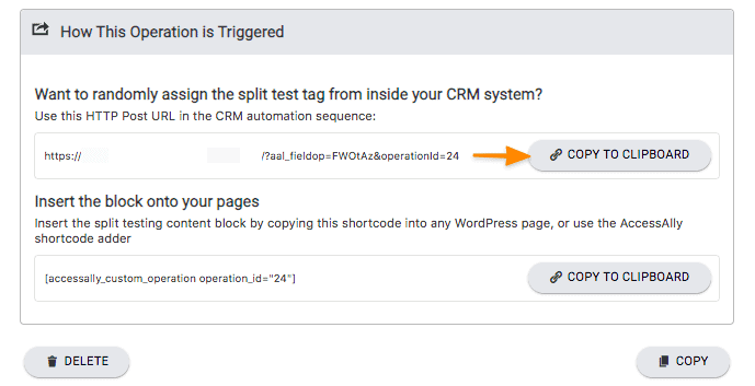 CRM Trigger for Split Testing