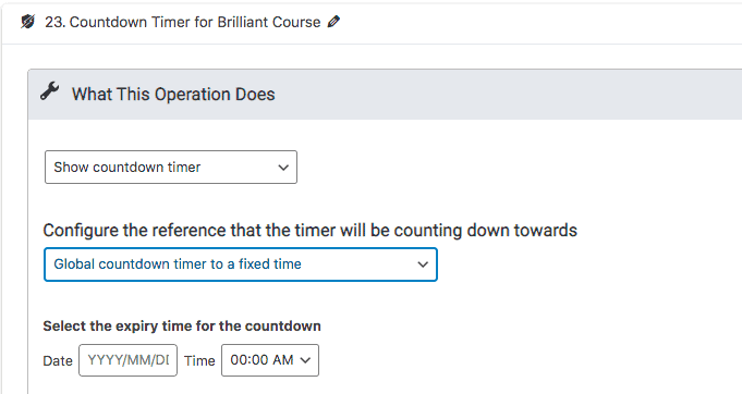 Countdown to a Fixed Time