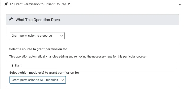 Course Revoke Permission