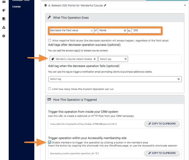 Decrease Operation in CRM