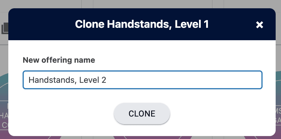 Screenshot from AccessAlly showing where to rename a cloned course