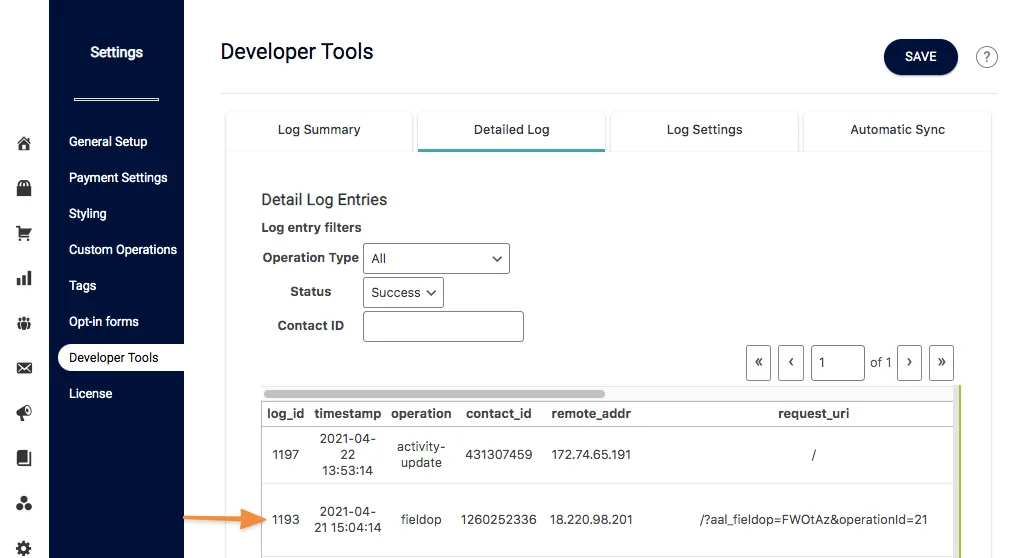 Field Operations Log