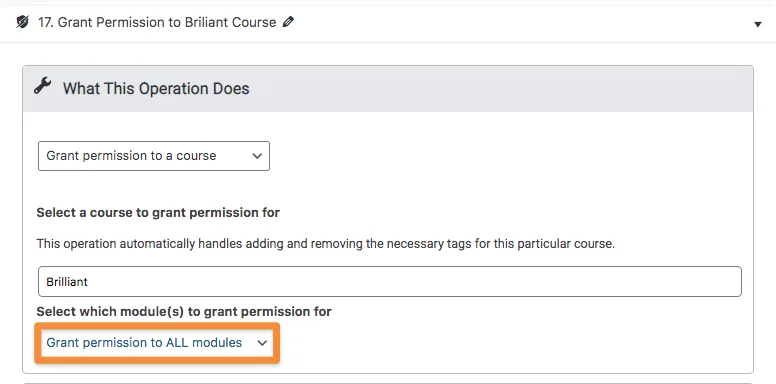 Grant Permission to All Modules