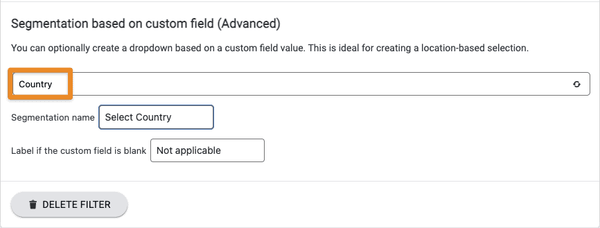 Location Based Directory Custom Field Filter