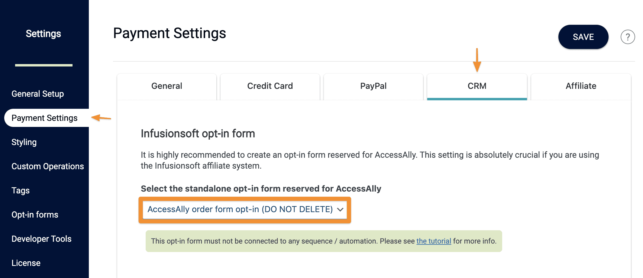 Screenshot of opt-in form you just created