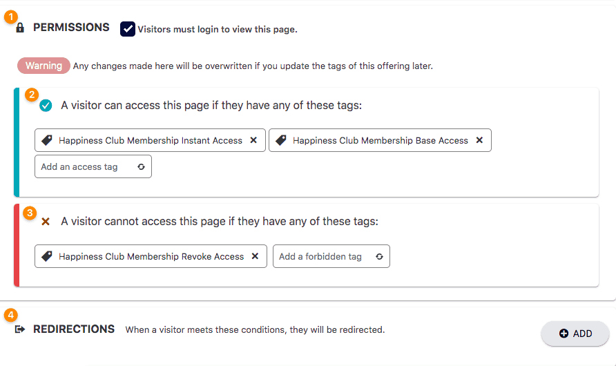 Page Permission Settings