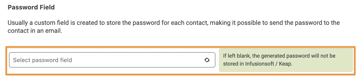 Screenshot from AccessAlly showing the blank password field