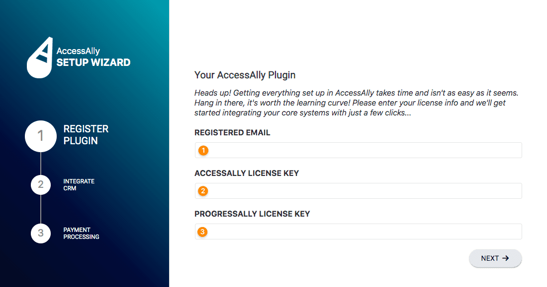 Register the AccessAlly plugin