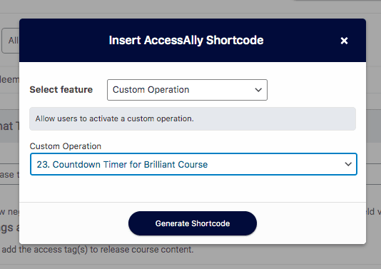 Shortcode Generator Countdown Timer
