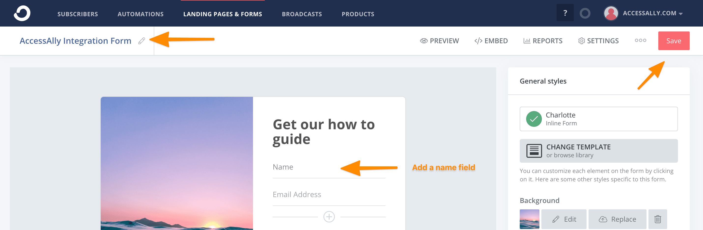 Screenshot of ConvertKit Step 7