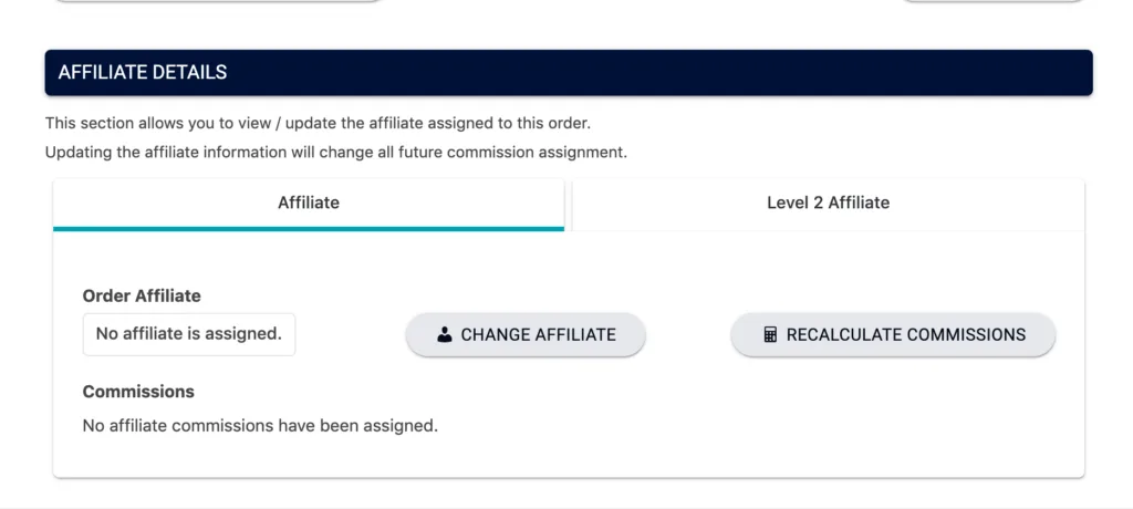 example of no assigned affiliate on an order