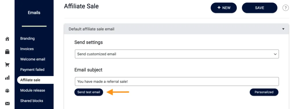 How to send a test email in AccessAlly