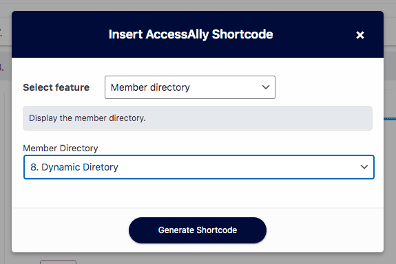 Member Directory Shortcode