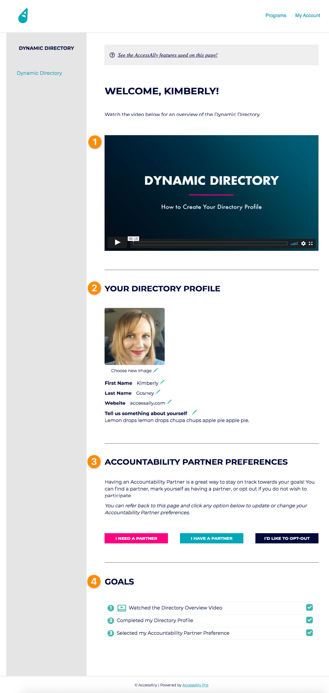 Page Set Up Accountability Partner Program