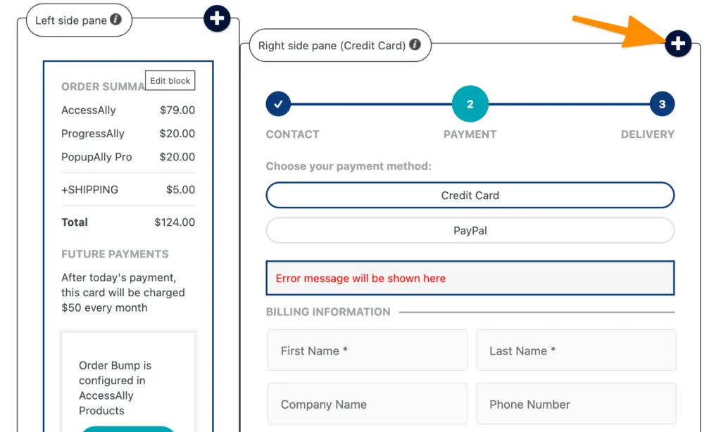 Screenshot of add new field button
