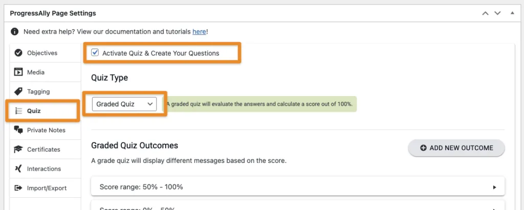 Create a Graded Quiz