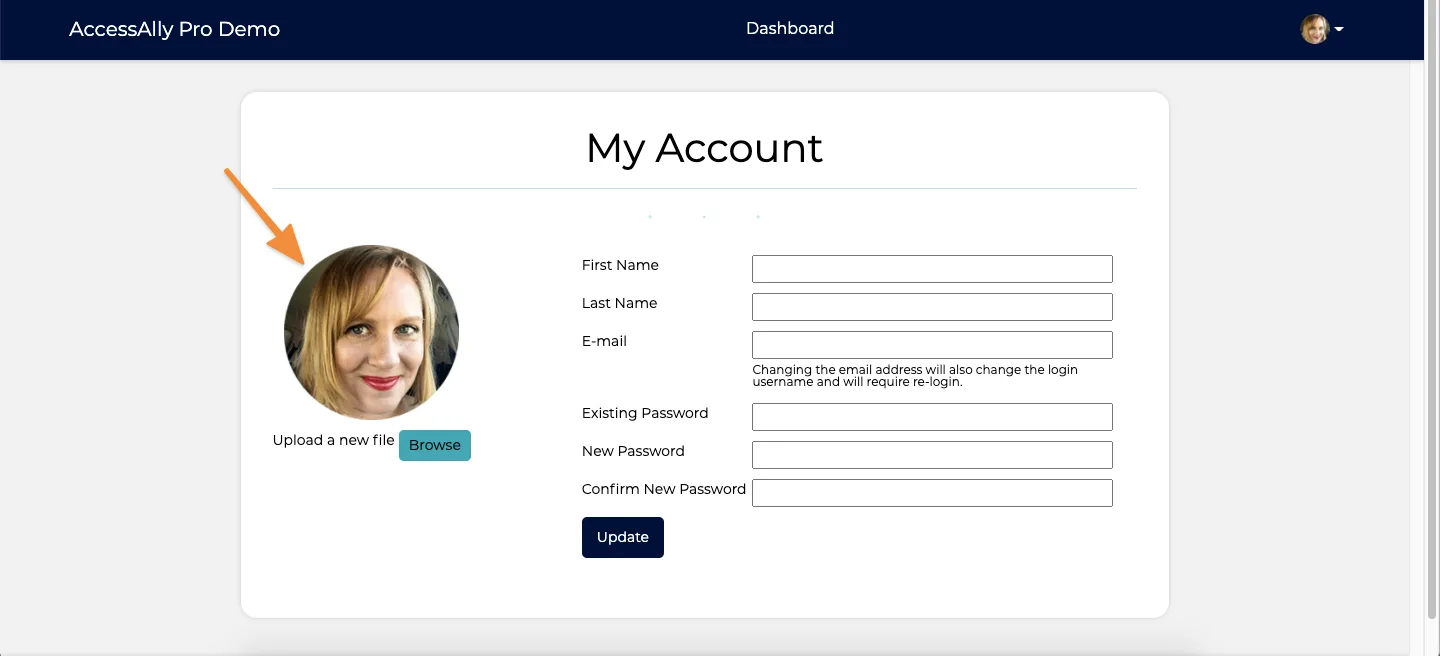 Profile Photo AccessAlly Theme