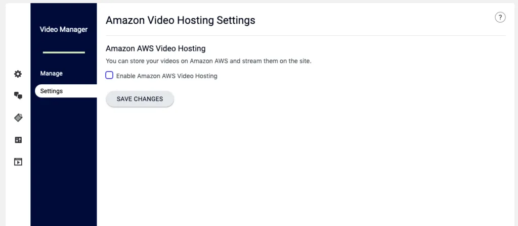Amazon AWS Settings