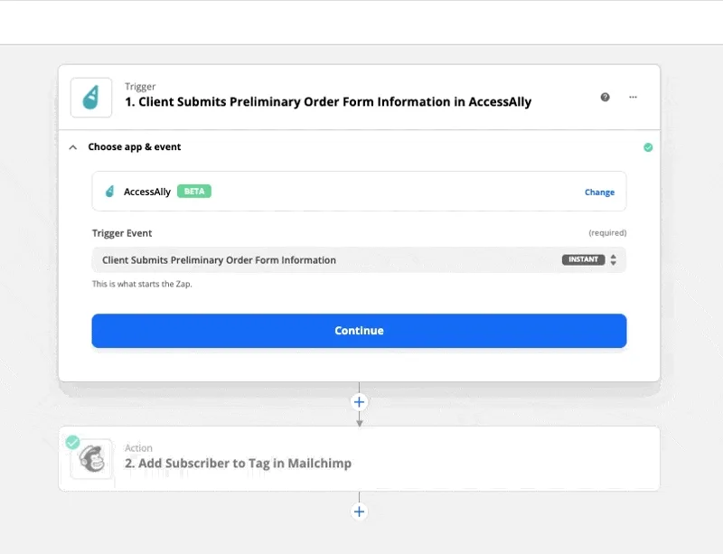 Client Submits Preliminary Order Information