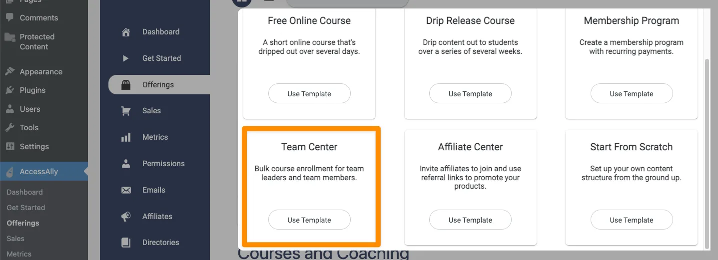 Team Center Offering
