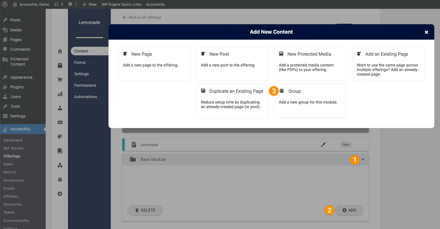 Base Pages Content Module