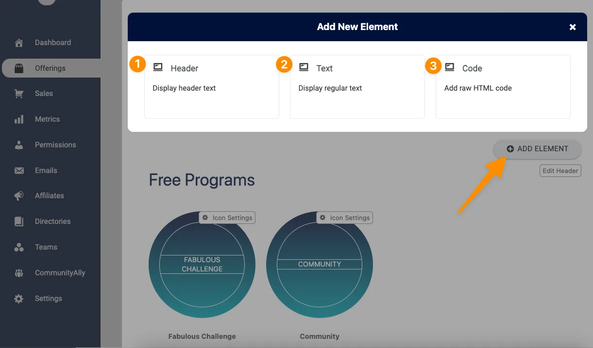 Dashboard Elements