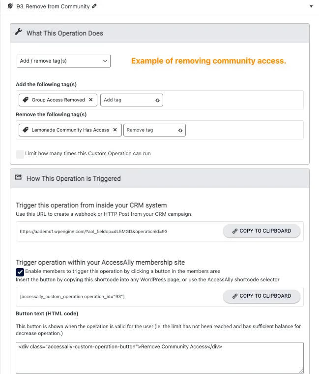 Remove Community Access