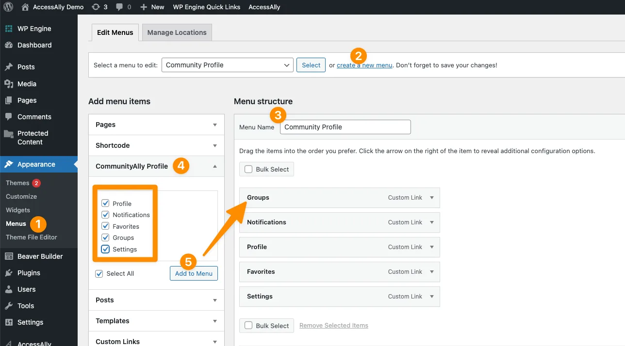 Add a WordPress menu