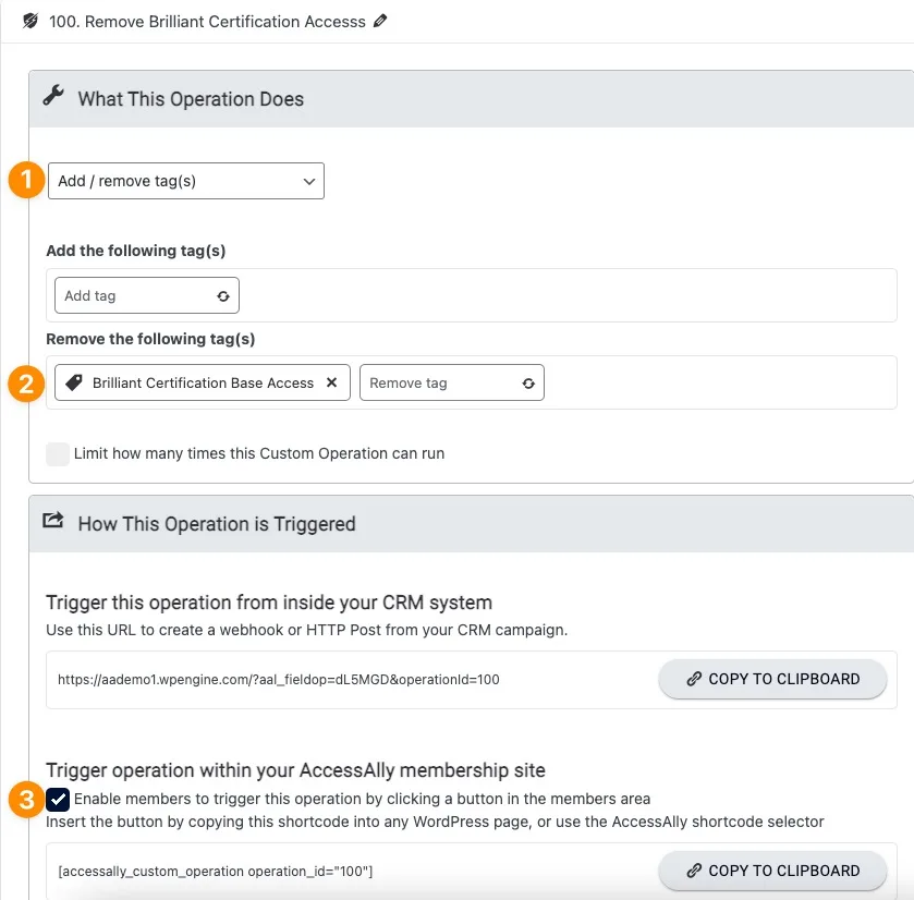 Remove Certification Access
