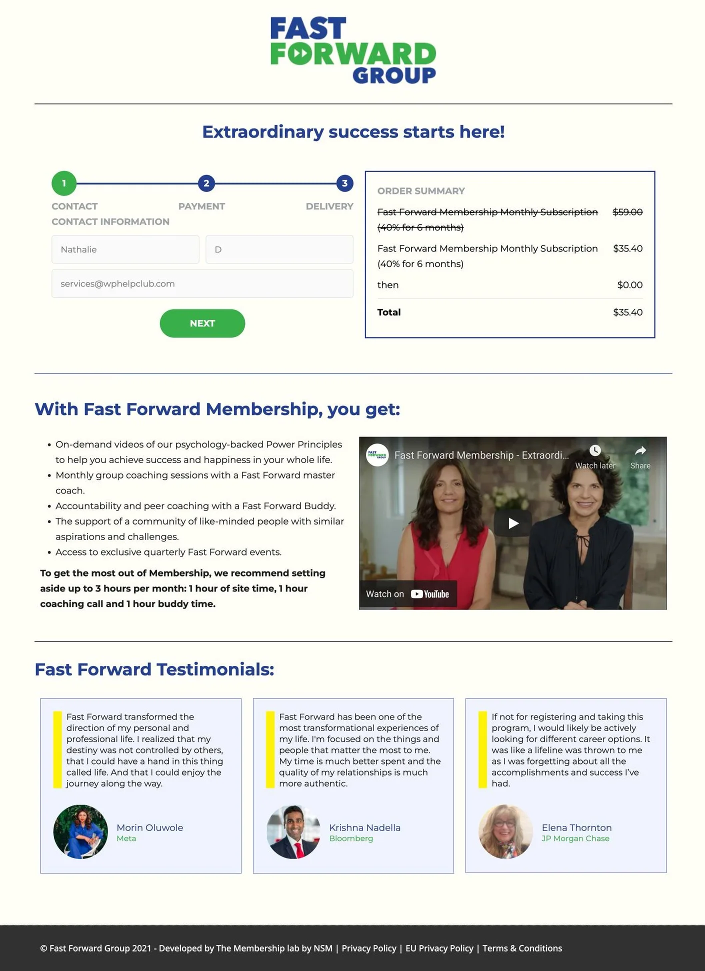 Flex Right Order Form Styled Example