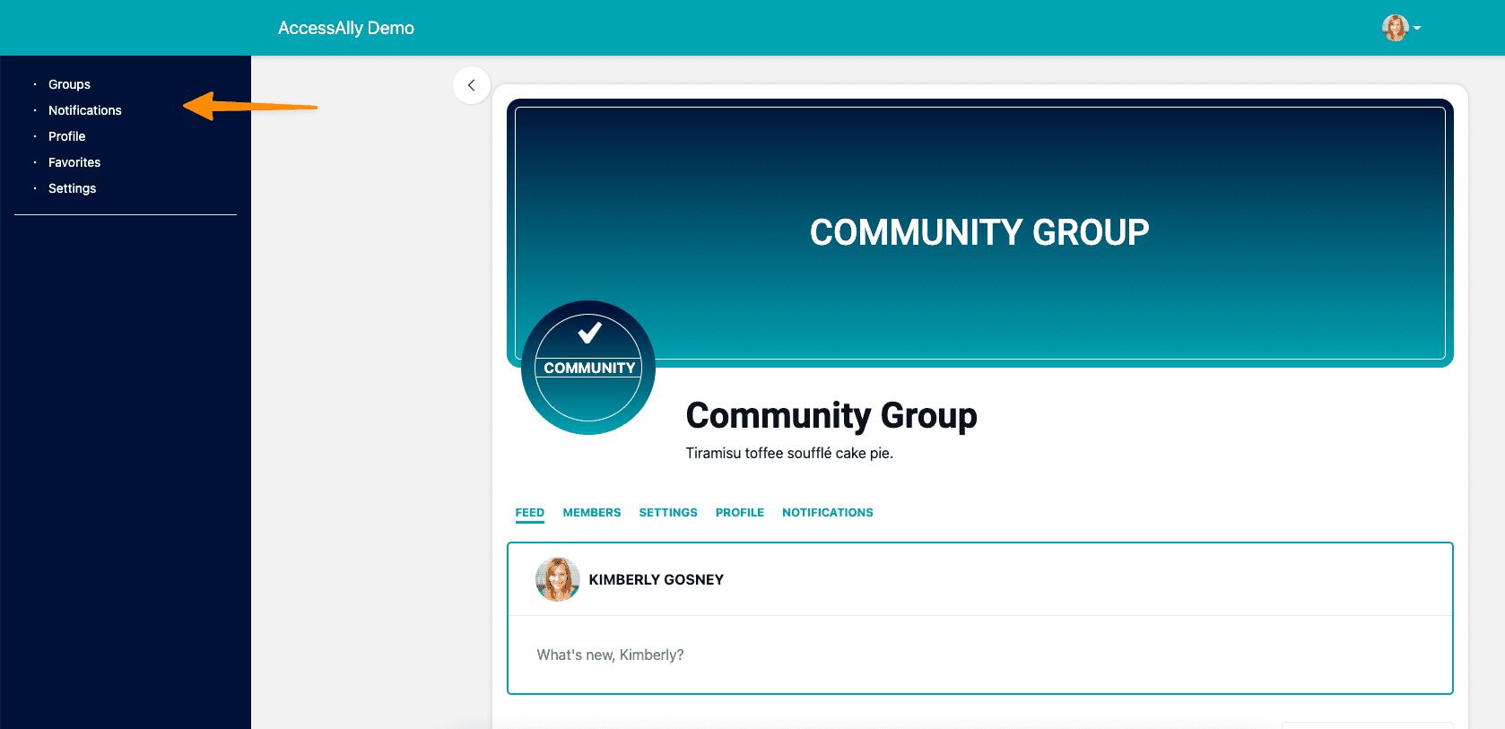 Page with Sidebar Community