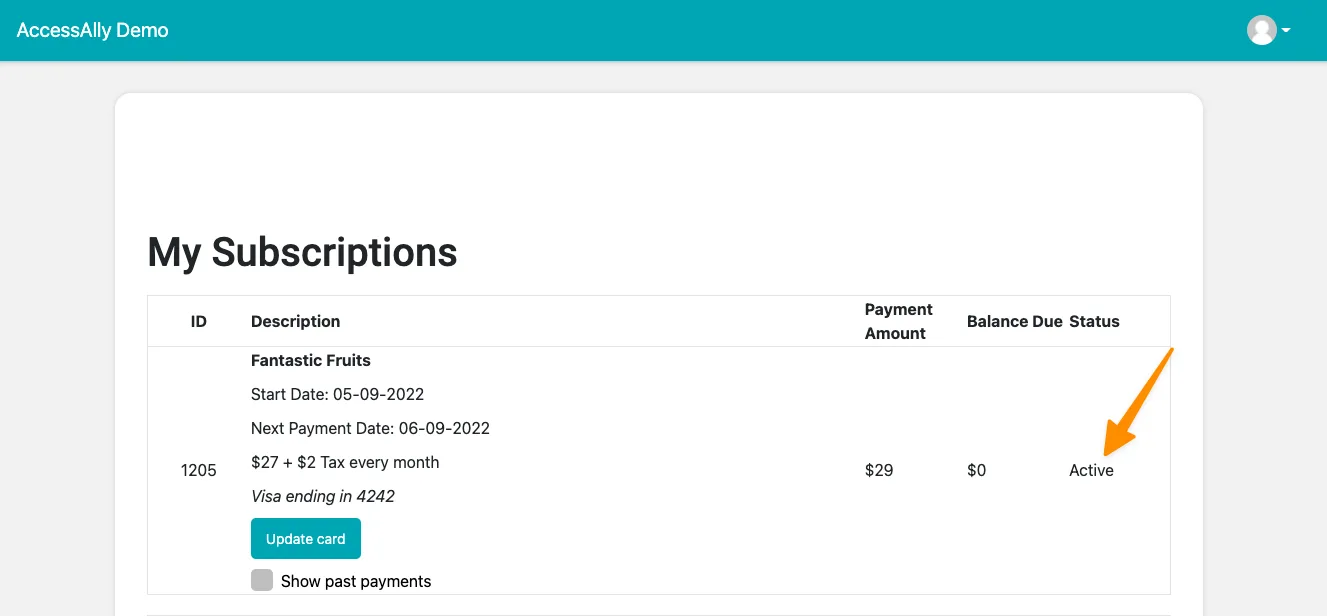 Resumed Subscription