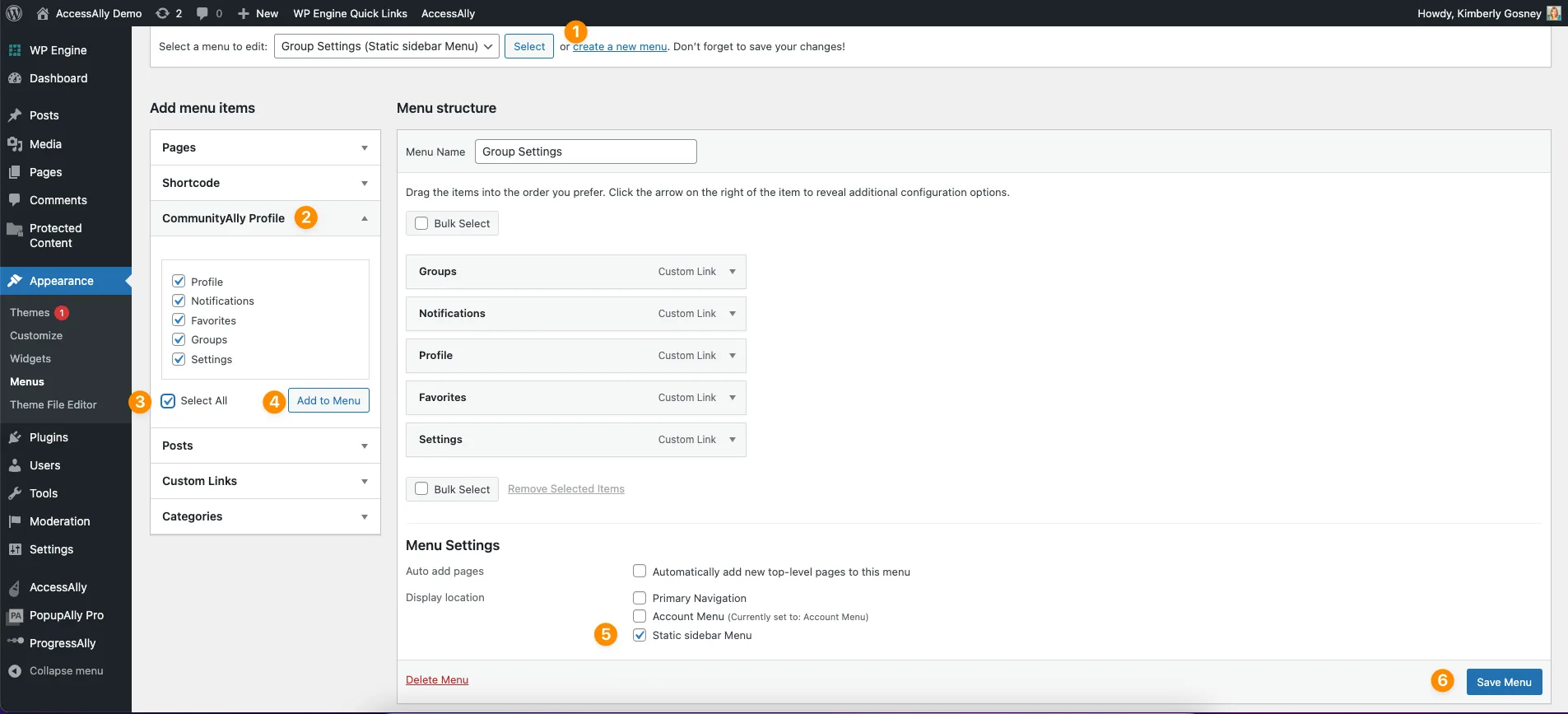 Sidebar Template Menu