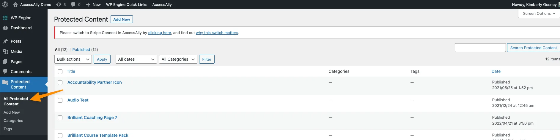 All Protected Content