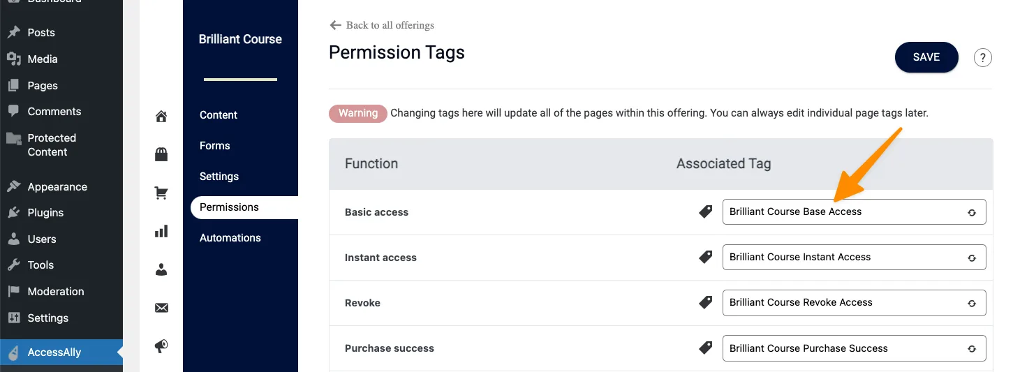 Base Access Tag