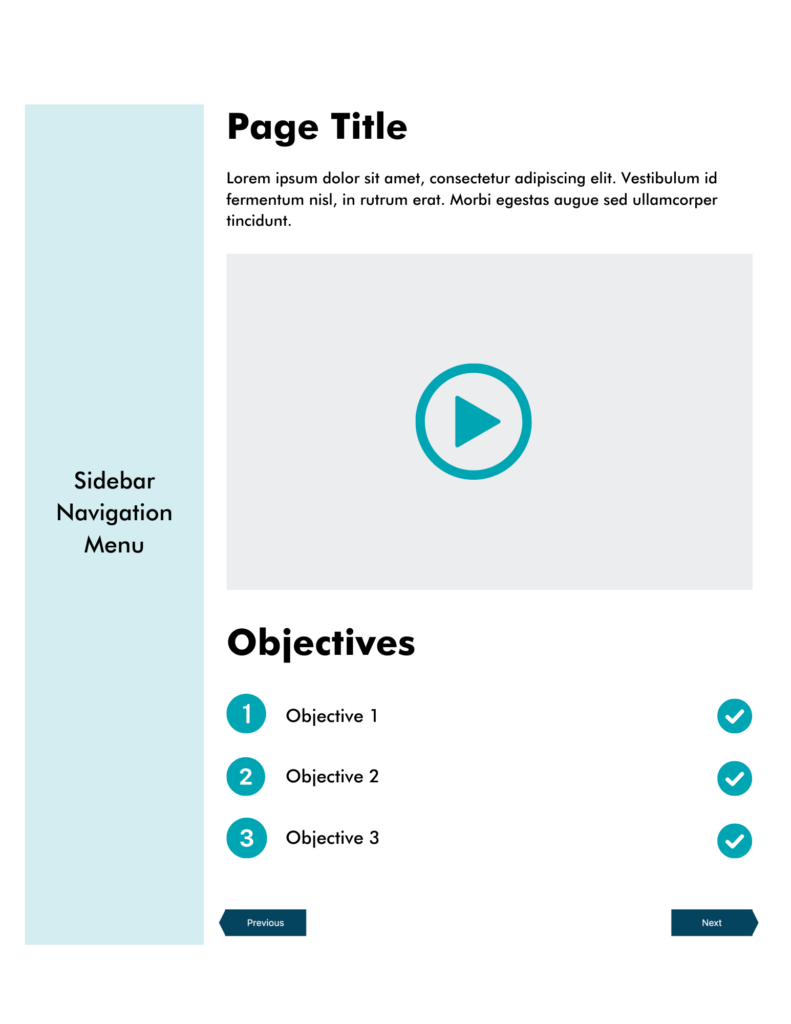 Example Welcome Page Mockup