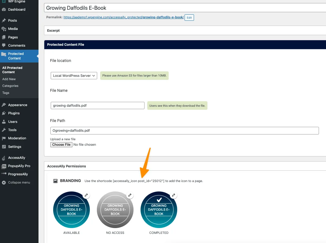 Protected Content Shortcode